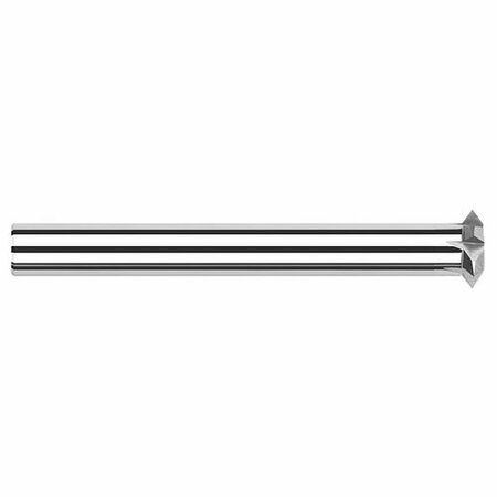 HARVEY TOOL 3/8 Cutter dia x 0.1080 in. Width Carbide Reduced Shank Double Angle Shank Cutter, 8 Flutes 866405